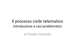 PCT – Claudio Cecchella - Studio Legale Associato Cecchella