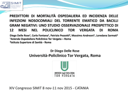 PREDITTORI DI MORTALITÀ OSPEDALIERA ED INCIDENZA