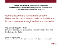 Giovanna D`Angiolini - Uso statistico delle fonti amministrative