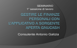 1 Gestire le finanze personali con l`applicativo a