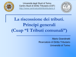 Diapositiva 1 - Universit&agrave; di Torino
