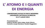 La teoria atomica - Dipartimento di Matematica e Fisica