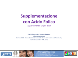 Supplementazione con acido folico