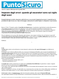 Imparare dagli errori: quando gli escavatori sono sul