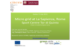 Micro grid at La Sapienza, Rome