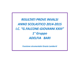 Diapositiva 1 - istituto comprensivo "g.falcone – giovanni xxiii "