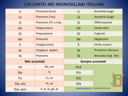 L`accento e l`apostrofo nei monosillabi (ppt)