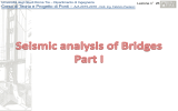 Teoria e Progetto dei Ponti - Analisi sismica I