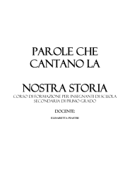 Elisabetta Piastri "Parole che cantano la nostra storia"