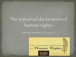 The universal declaration of human righys