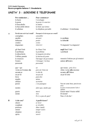UNITA` 3 : SCRIVERE E TELEFONARE