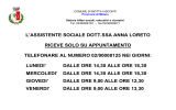 l`assistente sociale dott.ssa anna loreto riceve solo su