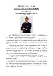 CURRICULUM VITAE Ammiraglio di Divisione Mario CARUSO
