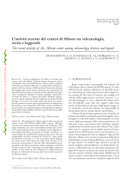 L`attivit&agrave; recente del cratere di Albano tra vulcanologia, storia