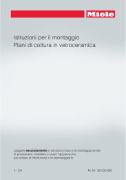 Istruzioni per il montaggio Piani di cottura in vetroceramica