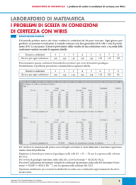 I problemi di scelta in condizioni di certezza con Wiris