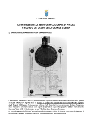 Arcola La Grande Guerra lapidi