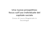 Social capital - Dipartimento di Sociologia