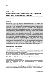 Comparsa di costituzione e risposta. Cessione del