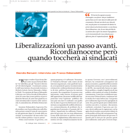 Liberalizzazioni un passo avanti. Ricordiamocene