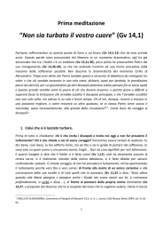 “Non sia turbato il vostro cuore” (Gv 14,1)