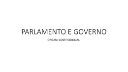 PARLAMENTO E GOVERNO