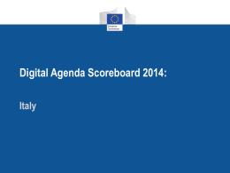 Digital Agenda Scoreboard 2014: Italy