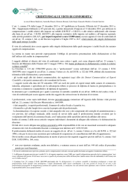 crediti fiscali e visto di conformita - Ordine dei Dottori Commercialisti