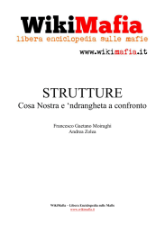 STRUTTURE Cosa Nostra e `ndrangheta a confronto