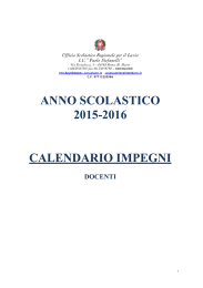 Calendario Impegni docenti 2015-2016