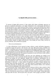 La dignità della persona umana - Movimento Rinascita Cristiana