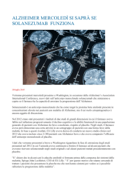 alzheimer mercoled&igrave; si sapr&agrave; se solanezumab funziona