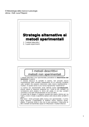 Strategie alternative ai metodi sperimentali (prof.Filipponi