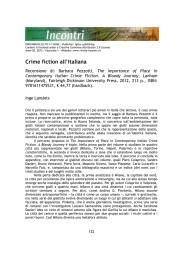 Crime fiction all`italiana - Incontri. Rivista europea di studi italiani