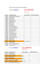 gruppi e date per il ritiro - Corso di Laurea in Infermieristica