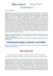 L`accordo non deve passare la firma CGIL deve essere ritirata