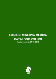 EDIZIONI MINERVA MEDICA CATALOGO VOLUMI