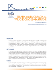 terapia dell`emorragia da varici esofagee/gastriche