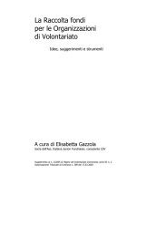 La Raccolta fondi per le Organizzazioni di Volontariato