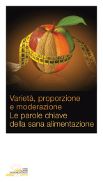 Allegato 1Q- LE PAROLE CHIAVE DELLA SANA ALIMENTAZIONE