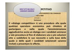 Dialogo competitivo - Sportello Appalti Imprese