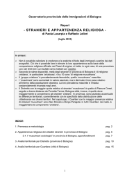 Stranieri e religione - Agenzia sanitaria e sociale regionale