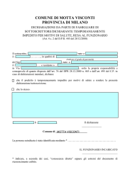 Dichiarazione da parte di familiare di sottoscrittore/dichiarante