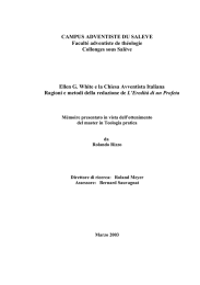 Ellen G. White e la chiesa Avventista Italiana