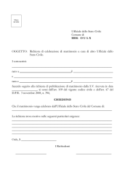 matrimonio - richiesta celebrazione matrimonio civile in altro comune