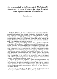 Un aspetto degíl scritti letterari di Michelangelo Buonarroti: la notte