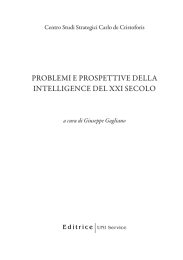 Problemi e ProSPettive della intelligenCe del XXi SeColo