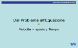 Dal Problema all`Equazione