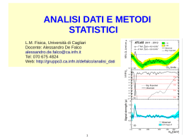 ANALISI DATI E METODI STATISTICI