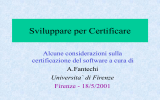 Sviluppare per Certificare